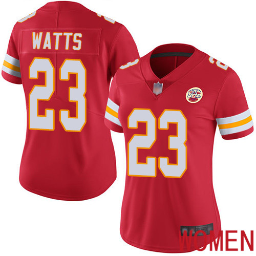 Women Kansas City Chiefs 23 Watts Armani Red Team Color Vapor Untouchable Limited Player Football Nike NFL Jersey